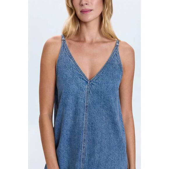 NEW PISTOLA women's tavi denim mini dress in palms - Picture 5 of 7